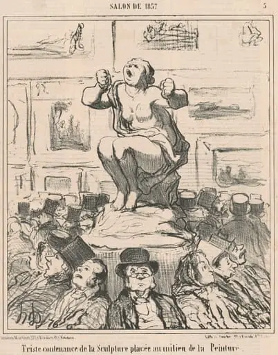 Triste contenance de la sculpture ..., by Honoré Daumier