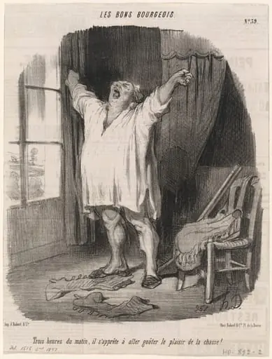 Trois heures du matin..., by Honoré Daumier