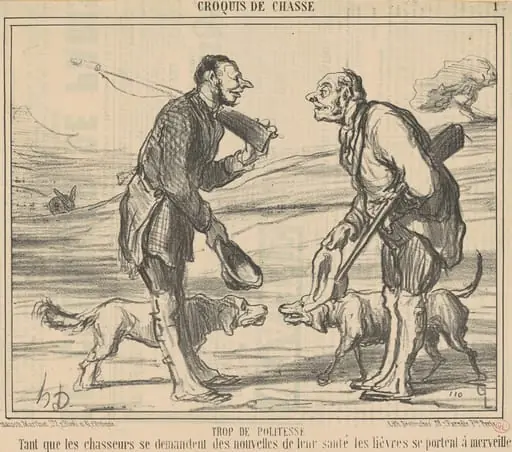 Trop de politesse, by Honoré Daumier