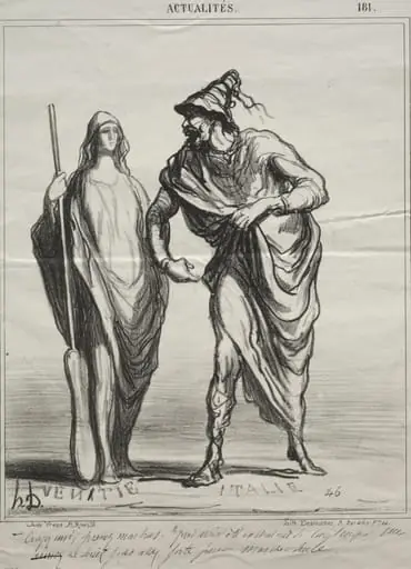 Trust me! Take my arm..., by Honoré Daumier