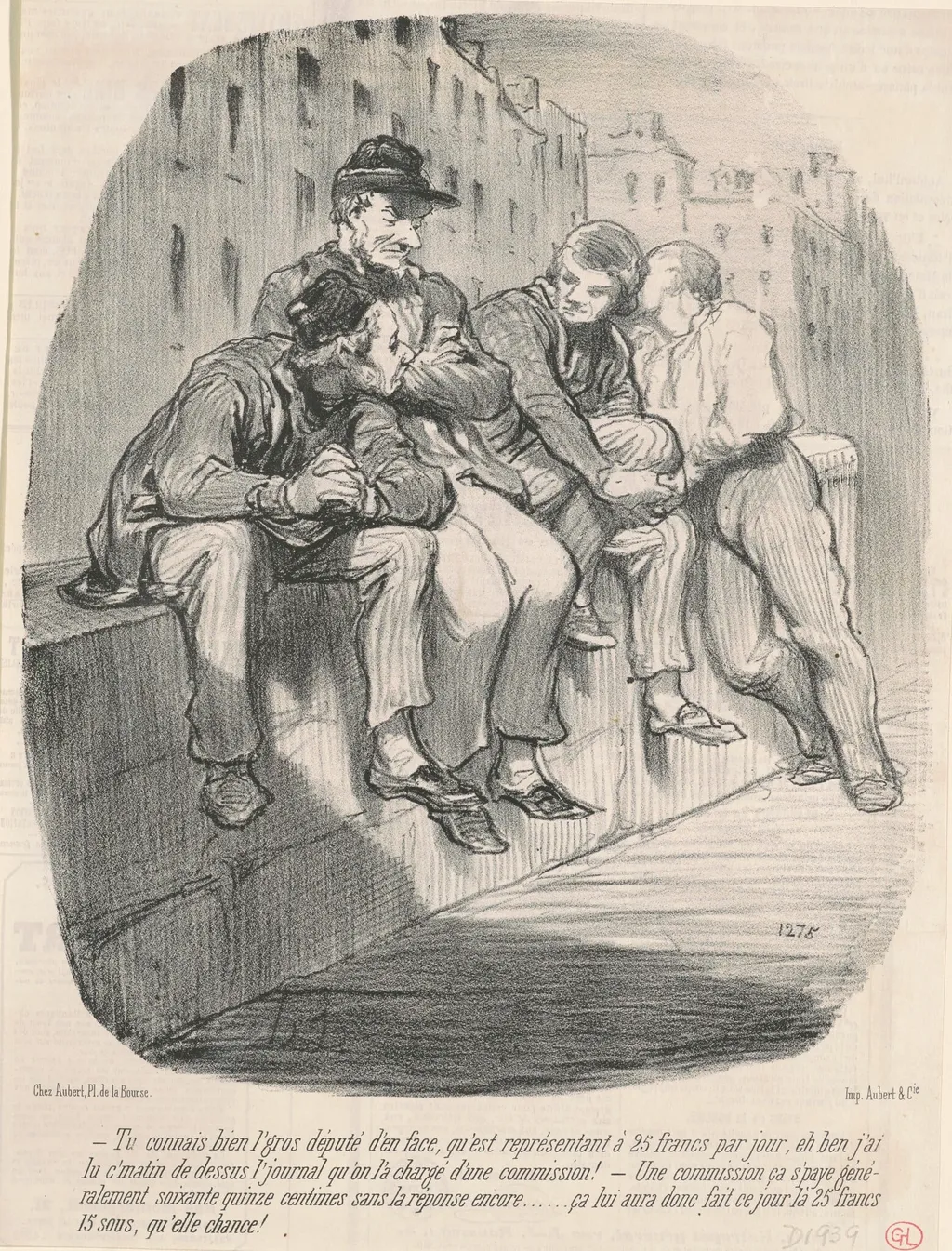 Tu connais bien l'gros député d'en face ..., by Honoré Daumier, ink, 1849