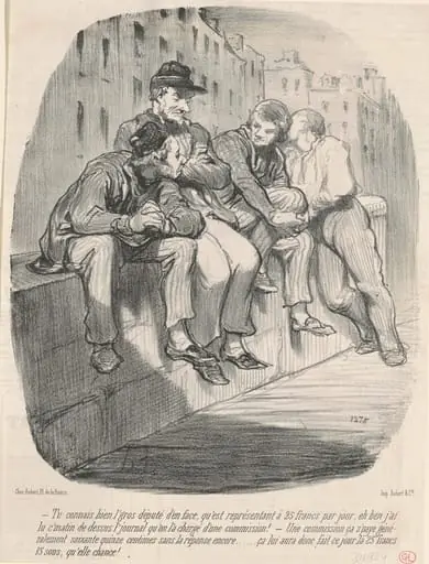 Tu connais bien l'gros député d'en face ..., by Honoré Daumier