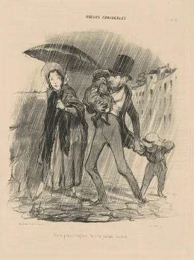 Tu te plains toujours, tu n'es jamais content., by Honoré Daumier