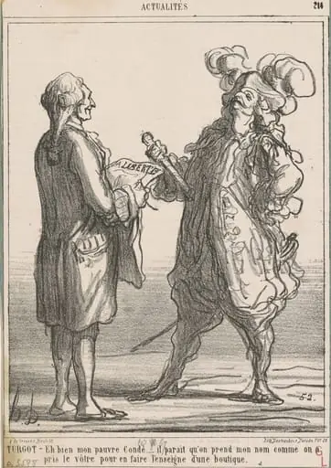 Turgot -- Eh bien mon pauvre condé ..., by Honoré Daumier