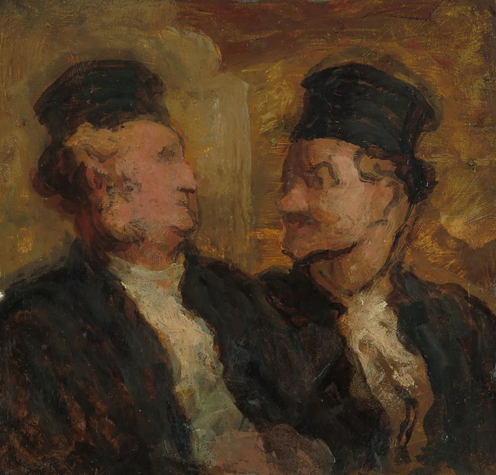 Two Lawyers, by Honoré Daumier, unspecified, 1860