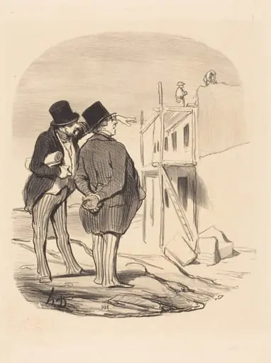 Two Men Amid Ruins, by Honoré Daumier