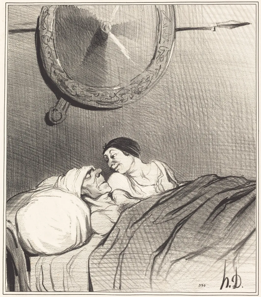 Ulysse et Pénélope, by Honoré Daumier, ink, 1842