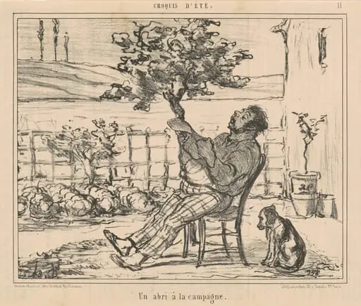 Un abri a la campagne, by Honoré Daumier