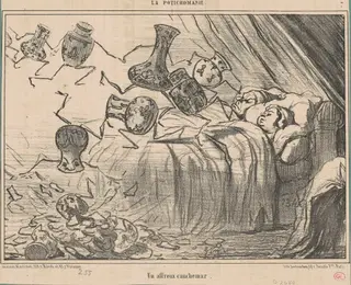 Un affreux cauchemar, by Honoré Daumier