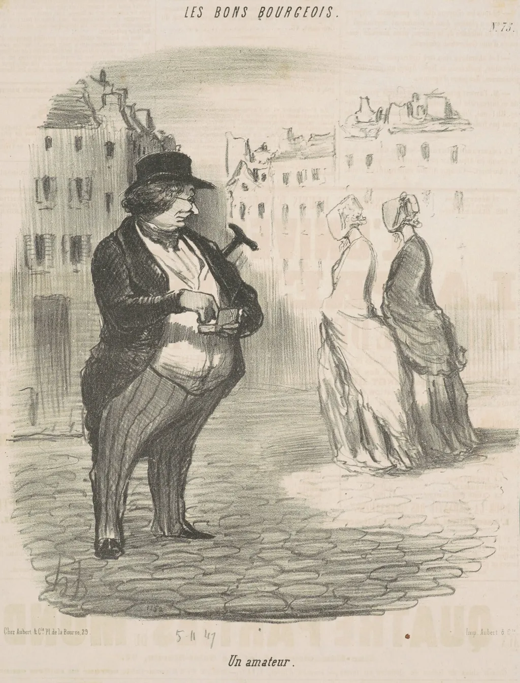 Un amateur, by Honoré Daumier, ink, 1847