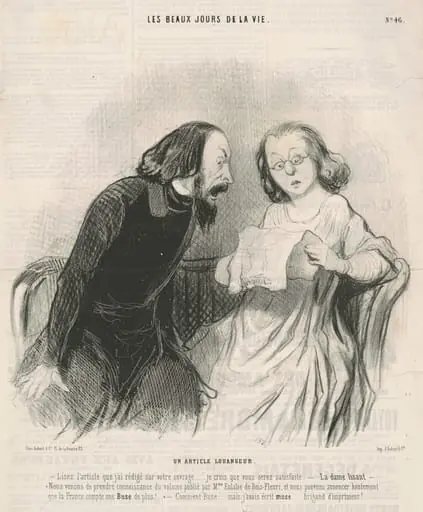Un article louangeur, by Honoré Daumier