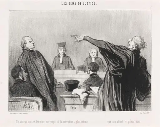 Un Avocat qui est... rempli de la conviction... intime..., by Honoré Daumier