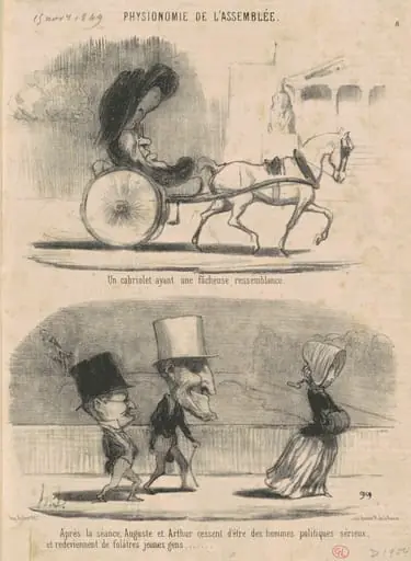 Un cabriolet ayant une facheuse ressemblance ..., by Honoré Daumier