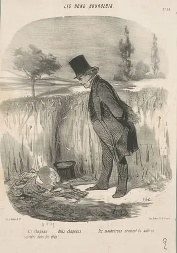 Un chapeau ... deux chapeaux ... les malheureux ..., by Honoré Daumier