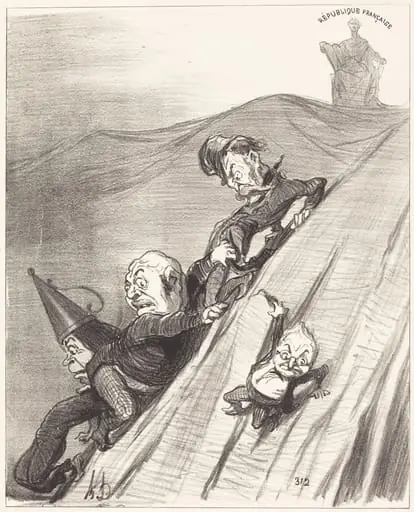 Un Chemin dangereux, by Honoré Daumier