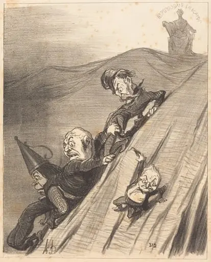 Un Chemin dangereux, by Honoré Daumier