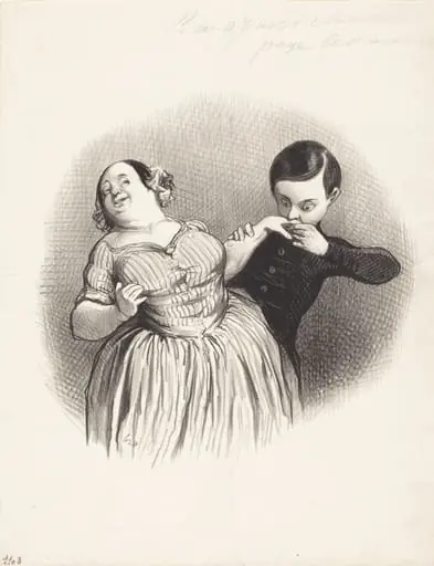 Un Début galant, by Honoré Daumier