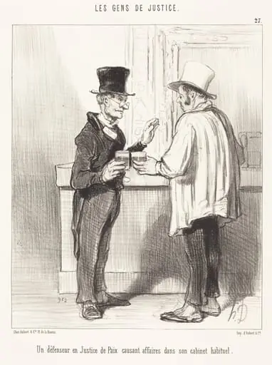 Un Défenseur... causant... dans son cabinet habituel, by Honoré Daumier