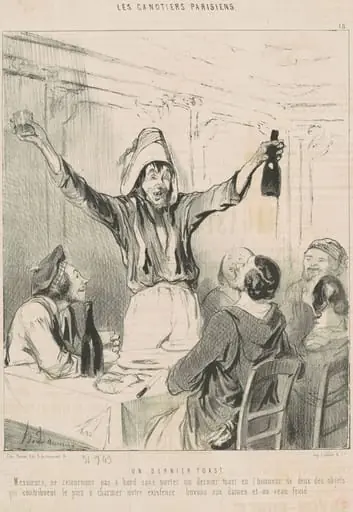 Un dernier toast, by Honoré Daumier