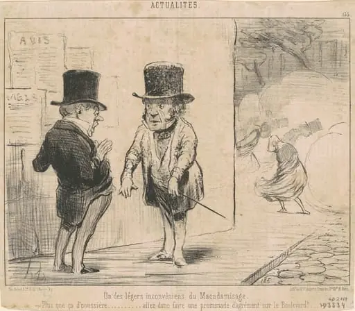 Un des ... inconvéniens du macadamisage ..., by Honoré Daumier