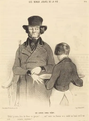 Un Diner chez Véry, by Honoré Daumier