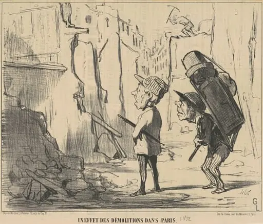 Un effet des démolitions dans Paris, by Honoré Daumier