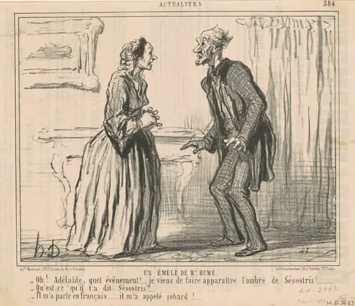 Un émule de Mr Hume, by Honoré Daumier