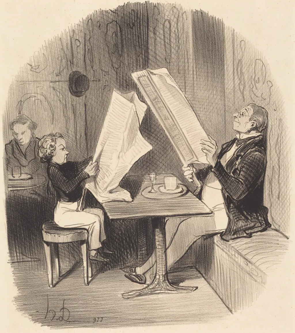 Un Enfant qui s'amuse de peu..., by Honoré Daumier, ink, 1847