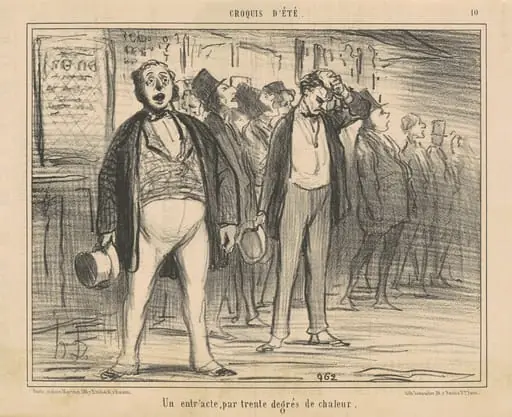 Un entr'acte, par trente degrés de chaleur, by Honoré Daumier