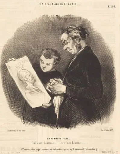 Un Hommage filial, by Honoré Daumier