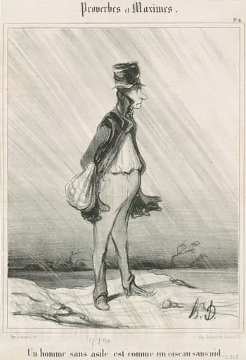 Un homme sans asile ..., by Honoré Daumier