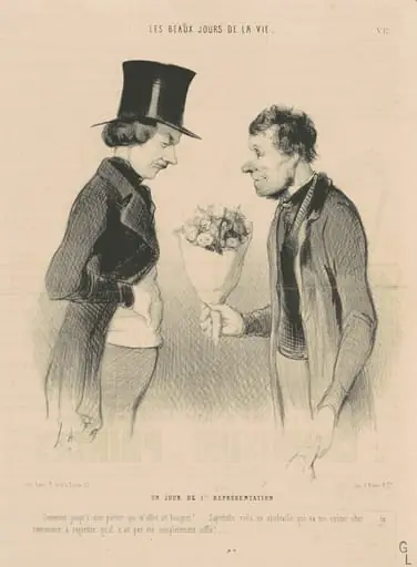 Un Jour de 1ère Représentation, by Honoré Daumier