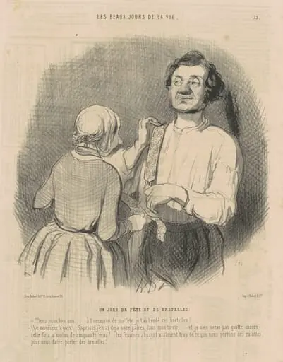 Un jour de fête et de bretelles, by Honoré Daumier