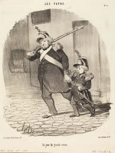 Un Jour de grande revue, by Honoré Daumier