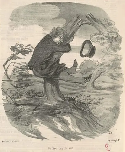 Un léger coup de vent, by Honoré Daumier
