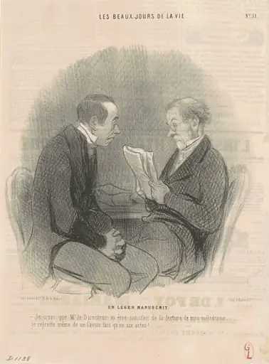 Un léger manuscrit, by Honoré Daumier