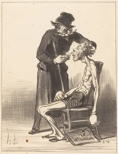 Un Lutteur malheureux, by Honoré Daumier
