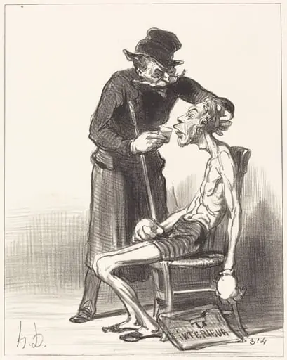 Un Lutteur malheureux, by Honoré Daumier