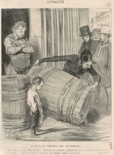 Un marchand de vin contrarié dans son commerce, by Honoré Daumier