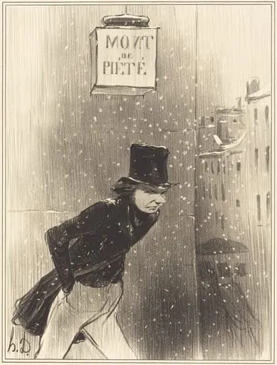 Un Monsieur au dessous de ses affaires, by Honoré Daumier