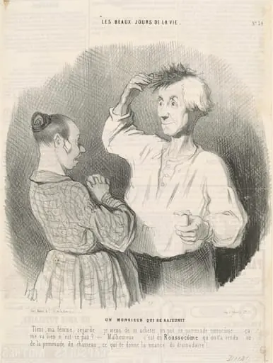 Un monsieur qui se rajeunit, by Honoré Daumier