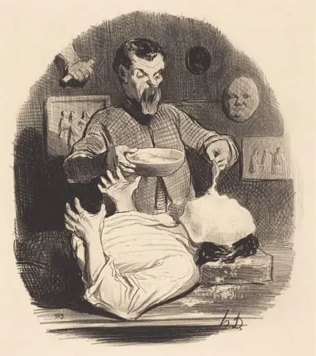 Un Monsieur qui veut se donner la satisfaction..., by Honoré Daumier