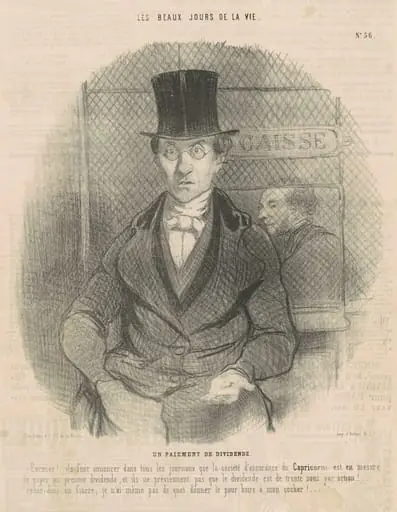 Un paiement de dividende, by Honoré Daumier