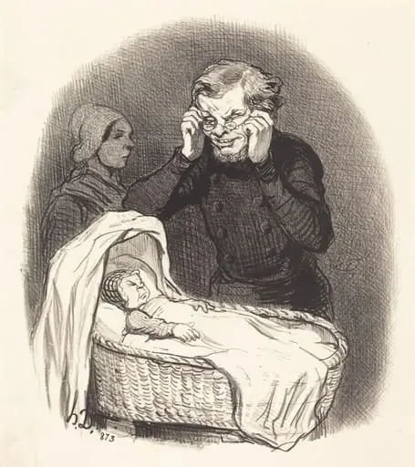 Un Père heureux, by Honoré Daumier