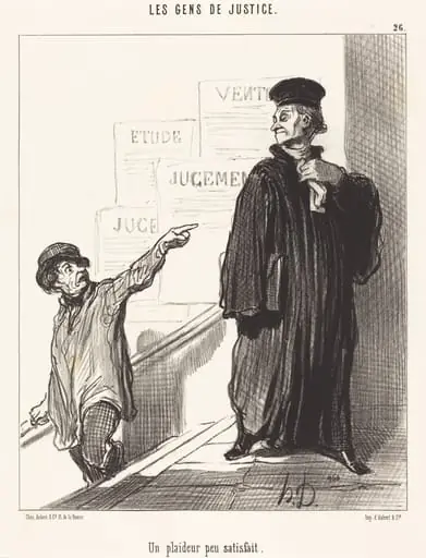 Un Plaideur peu satisfait, by Honoré Daumier