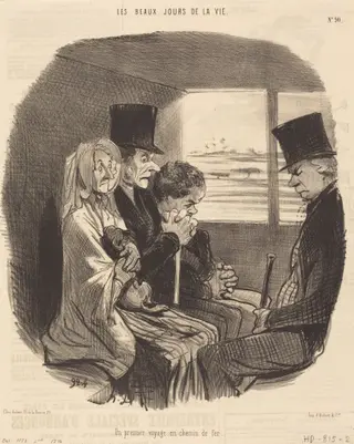 Un Premier voyage en chemin de fer, by Honoré Daumier, 1846
