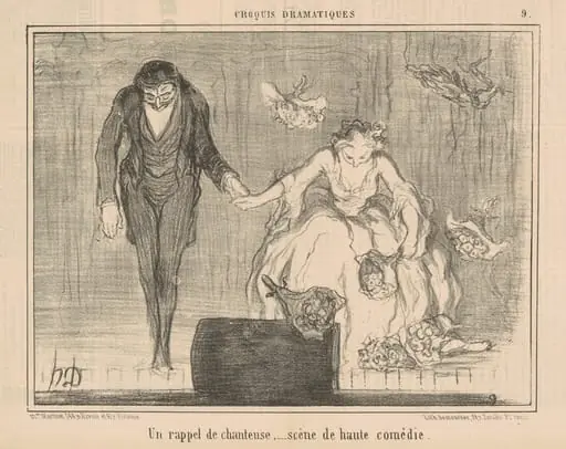 Un rappel de chanteuse ..., by Honoré Daumier
