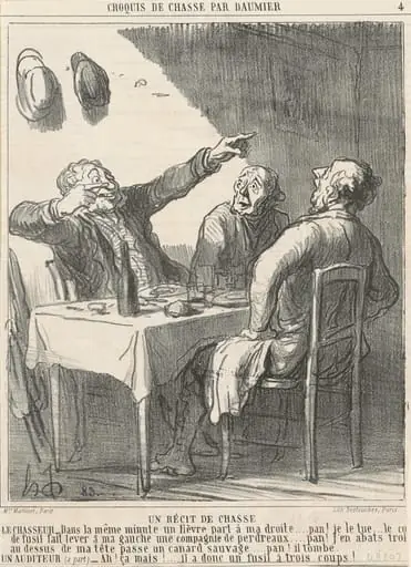 Un récit de chasse, by Honoré Daumier