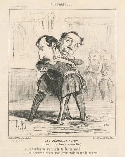 Un réconciliation, scène de haute comédie ..., by Honoré Daumier