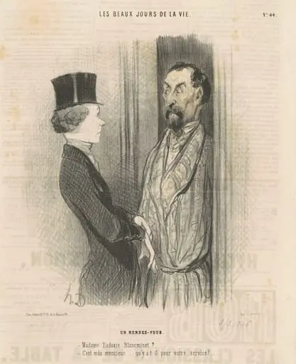 Un rendez-vous, by Honoré Daumier